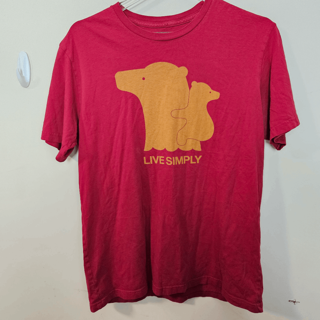 Patagonia Live Simply Polar Bear Tee Short Sleeve Men's Red And
