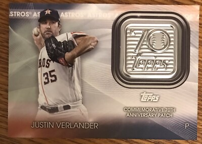 2021 Topps Update Series 70th Anniversary Patch Justin Verlander Houston Astros