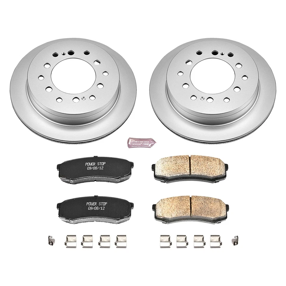 Kit de freno trasero liso Power Stop Z17 Evolution Geomet para 03-09 Toyota 4Runner Foto 2 de 4