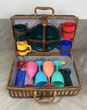 picnic woven wicker basket set of 4