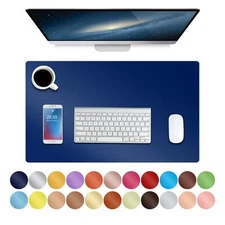 ‎Leather Mouse PadExtended Desk Pad for Keyboard and Mouse Non-Slip Study Des...