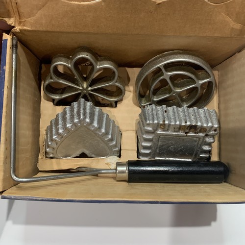 Vintage Nordic Ware Double Rosette and Timbale Iron 4 Patty Shells Cookie Mold - Picture 2 of 8