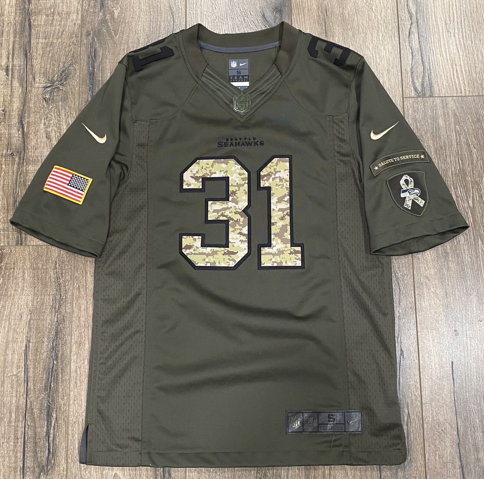 Seattle Seahawks Kam Chancellor #31 Nike Stitched Small Salute To Service  Jersey | eBay