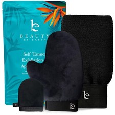 Self Tanner Tanning Mitt Set -Complete Tanning Mitts Kit with Exfoliating Glove