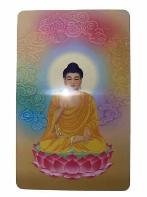 Adorable Delighted Shakyamuni Buddha Card祝福的释迦牟尼佛佛卡。愿众生吉祥平安健康。阿弥陀佛。