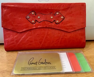 PRINCESS GARDNER NEW UNUSED RED COWHIDE LEATHER