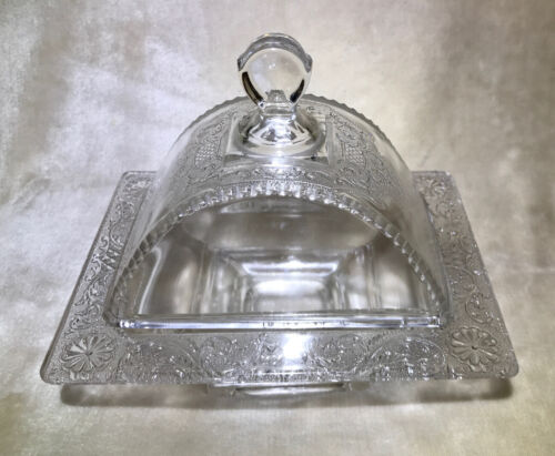 Antique EAPG Riverside Glass Works Jersey Lily Covered Compote & Creamer ca.1883 - Picture 3 of 12