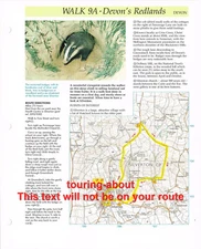 Branscombe Silverton Redlands Devon 2 Walking Routes & Maps 1990