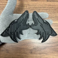 Coyote Badges Emblem White Eye Premium matte, 2 Badges,  Fender Angry Agressive