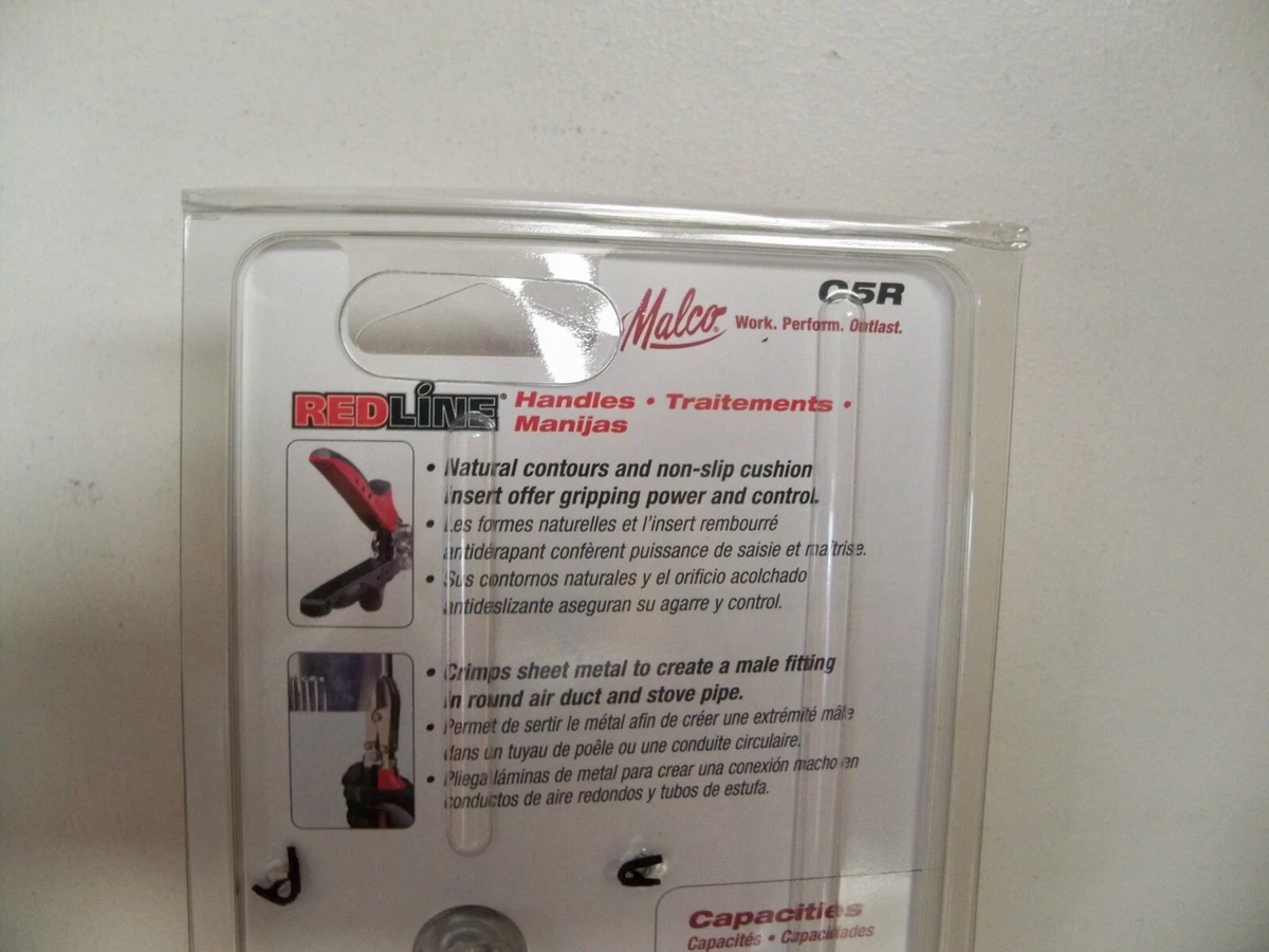 NEW MALCO C5R RED LINE DUCT PIPE CRIMPER 5 BLADE FREE ADVANTAGE S H