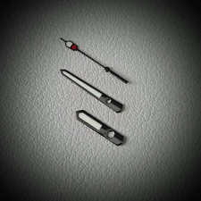 HANDS SET SPB185 STYLE GUNMETAL POLISHED C3 / SEIKO MOD SKX SKX007 NH35 NH36