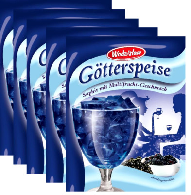 Testpaket Götterspeise Saphir Multifrucht-Geschmack Dessert 6x71g Wodzislaw 426g