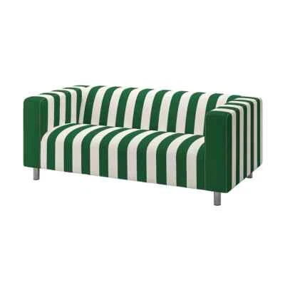 SET HOUSSE DE RECHANGE IKEA KLIPPAN canapé 2 places Radbyn vert rayure blanche - Photo 1/3