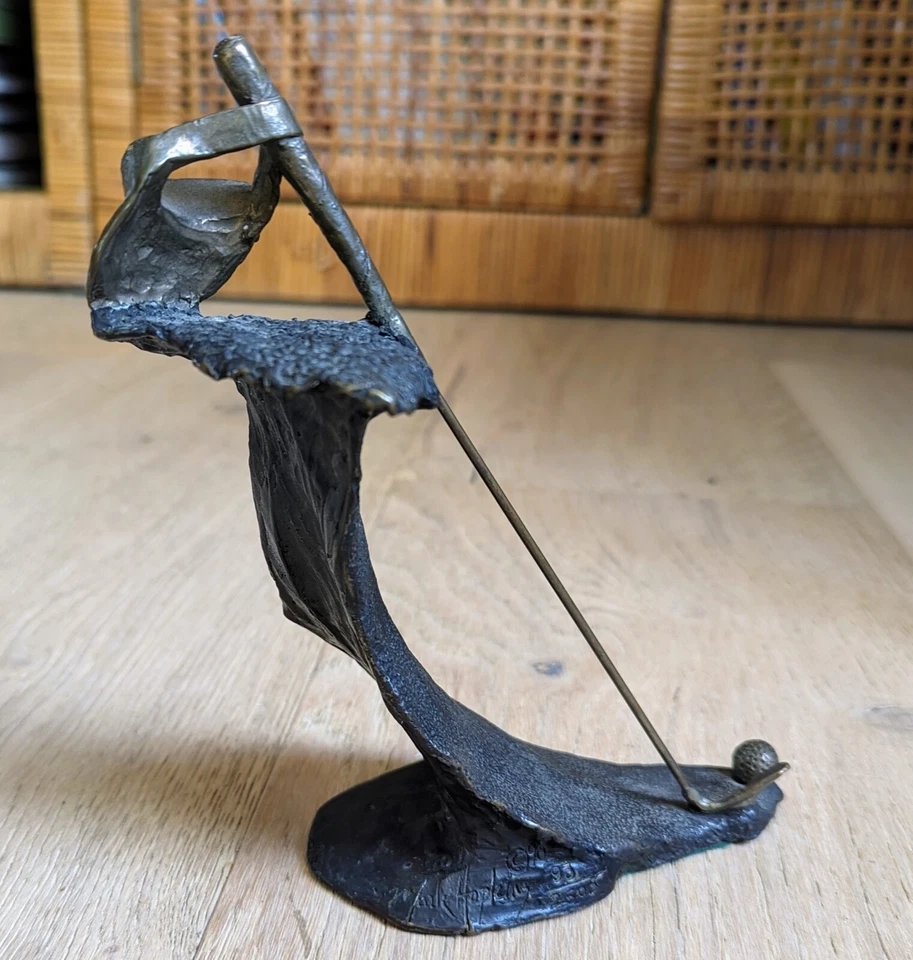 Escultura de bronce Mark Hopkins Bunker Golf edición limitada 93/2500 firmada 1990 Foto 4 de 4