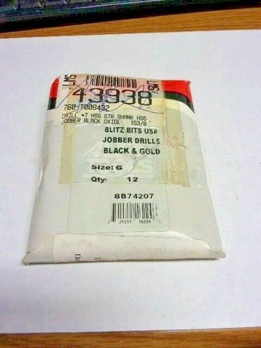 Trapano avvitatore Alfa BB74207 "G" 0.261" HSS Jobber 135-DEG Split Point **CONFEZIONE DA 12** - Foto 2 di 3