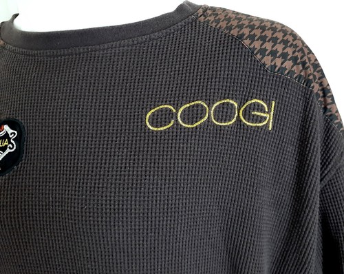 COOGI Australia Sweater Mens 4XL LS Brown Houndstooth Accents Logo Embroidery - Picture 5 of 16