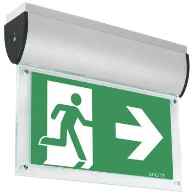 Aurora Lighting 7W-LED Emergency Exit Sign-EN-EMLED21-NEW-FREE UK MAINLAND POST