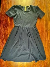 LULAROE Crew Neck Short Sleeve Blue Sweater Dress Women's Size Medium