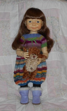 Global SAMANTHA Doll Wig SIZE 11/12 AUBURN Long Hair Full Bangs A NWT