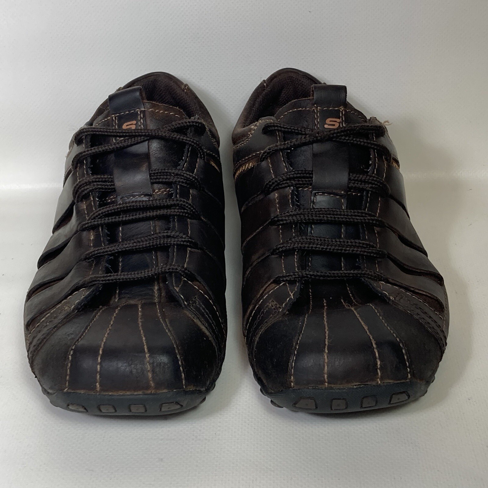 SAOLA Scarpe da guida Skechers in pelle marrone Phoenix Rising stringate escursionismo suola grip