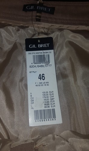 Gil Bret sz 46 USA 16 Khaki Straight Leg Stretch Wool Trouser Pants NWT $250 - Picture 6 of 8