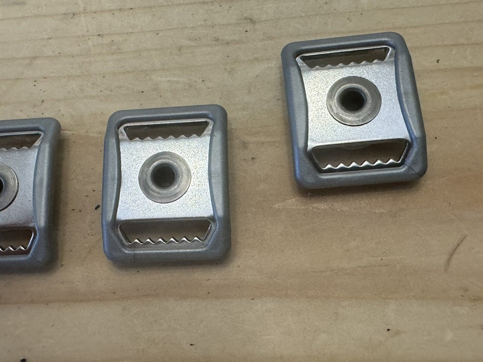 4 Four Riddell Schutt Chin Strap Clips Snaps Gray Grey Buckles eBay