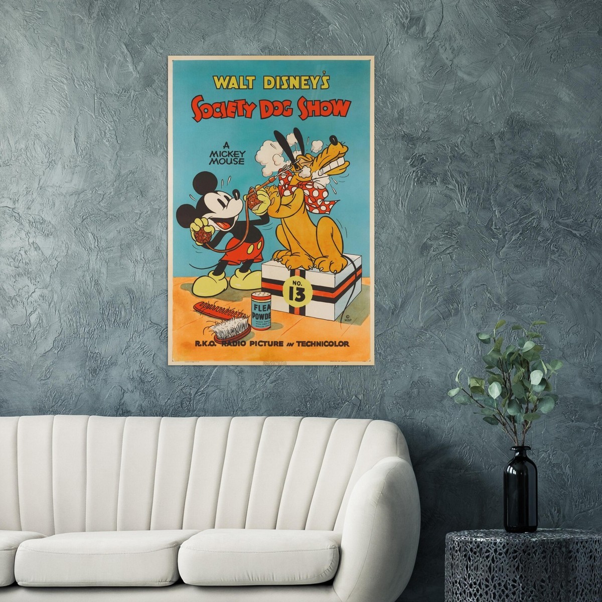 Disney Mickey Mouse Vintage Movie Poster, Society Dog Show 1939