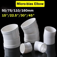 PVC Elbow Drainage Pipes & Fittings 11.25°/15°/22.5°/30° Micro-bias 50mm-160mm
