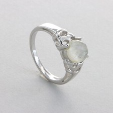 Oval Rainbow MOONSTONE Ring - Multiple Sizes - 925 STERLING SILVER 128e