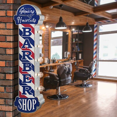 Barber Shop Marquee LED Sign, Vintage Style, Double Sided 30