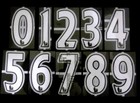 Official Premier League 2007/13  white Lextra Football Short Numbers 0-9