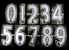 Official Premier League 2007/13  white Lextra Football Short Numbers 0-9