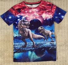 Tyrannosaurus Dinosaurs - Polyester  Spandex Graphic T-Shirt Adult Size Large