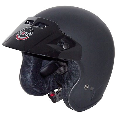 New Open Box Core Tourer Open-Face Helmet (Flat Black, X-Small)
