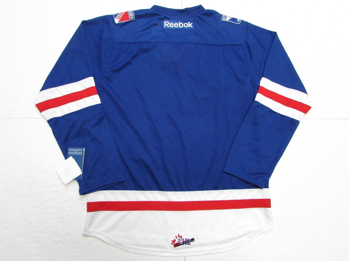 Reebok RANGERS ユニフォーム Hockey KITCHENER RANGERS BLUE OHL REEBOK PREMIER HOCKEY JERSEY | eBay