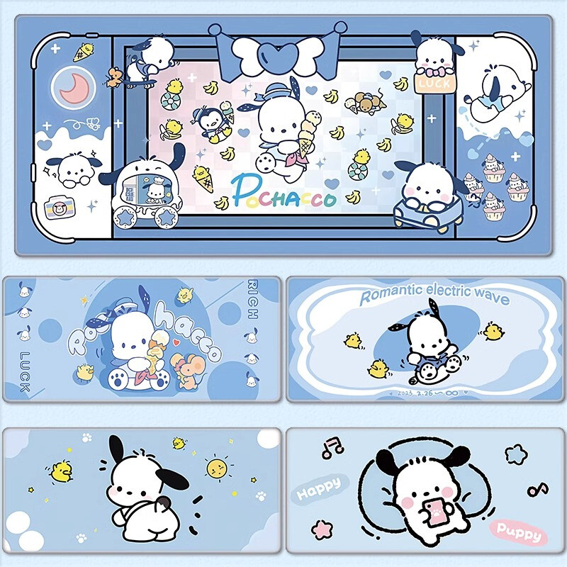 Cartoon Pochacco Mouse Pad Large Keyboard Pads Silicone Table Mat