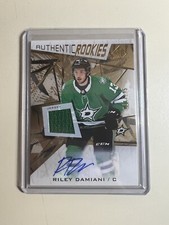 2021-22 SP Game Used Authentic Rookies Gold Jersey Riley Damiani Rookie Auto RC