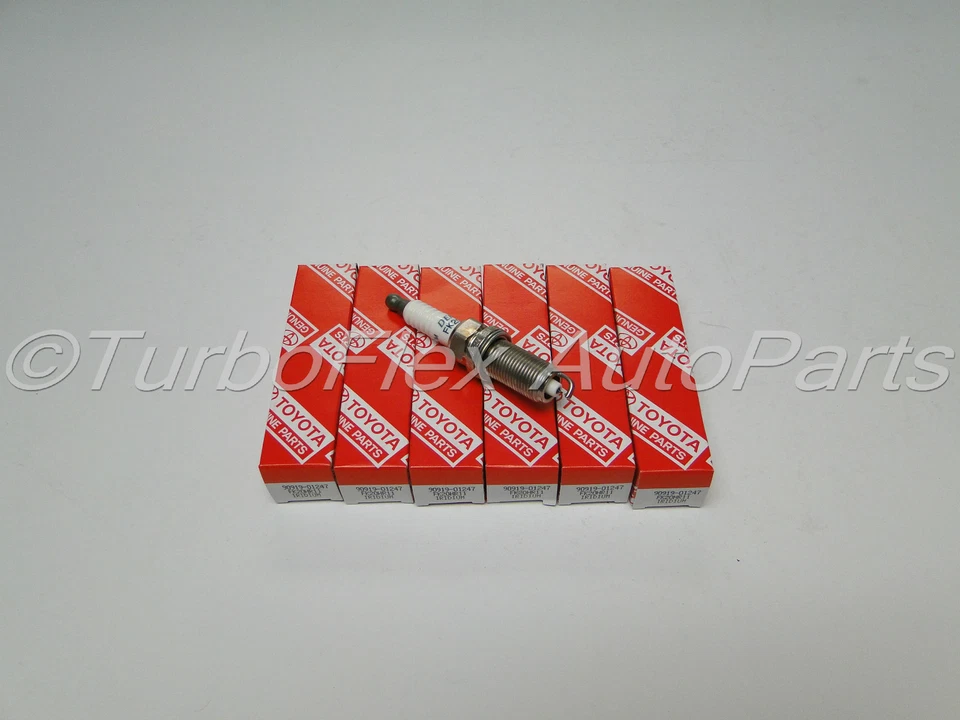 Juego de 6 bujías de iridio originales OEM 90919-01247 FK20HR11 Toyota Lexus Foto 2 de 4