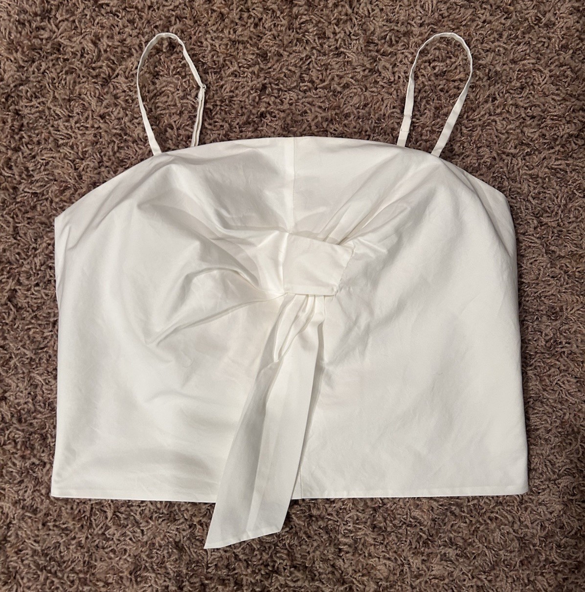Guess White Cotton Tank Top Spaghetti Straps Sm