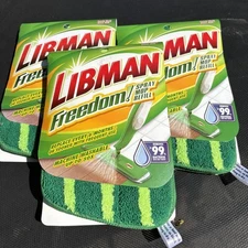 NEW Libman Freedom Spray Mop Refills, 3 Pack, Green