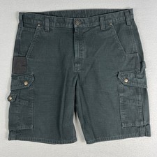 Carhartt Cargo Work Shorts 40x11 B357 BLK Ripstop Canvas Cotton Black Irregular