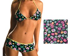 BODYZONE Floral top boyshort VINTAGE Dancer set NWT O/S