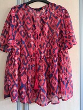 Kaleidoscope Chiffon Top Size 14