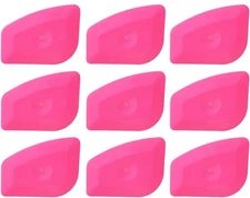 9PCS Vinyl Label Scraping Tool Soft Blue Squeegee Auto Stickers Hard Pink 
