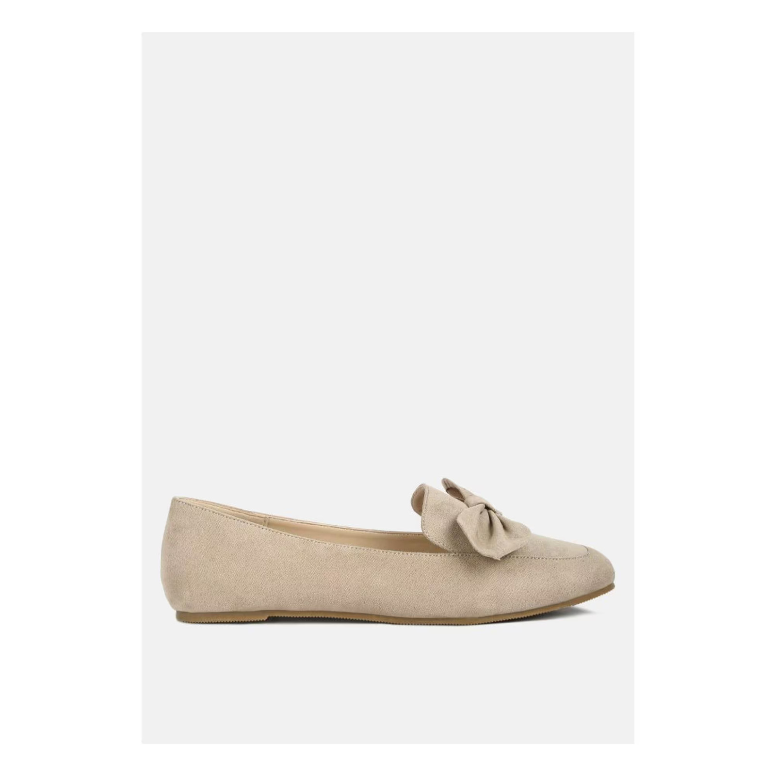 Women's London Rag Womens Remee Front Bow Loafers Beige/khaki