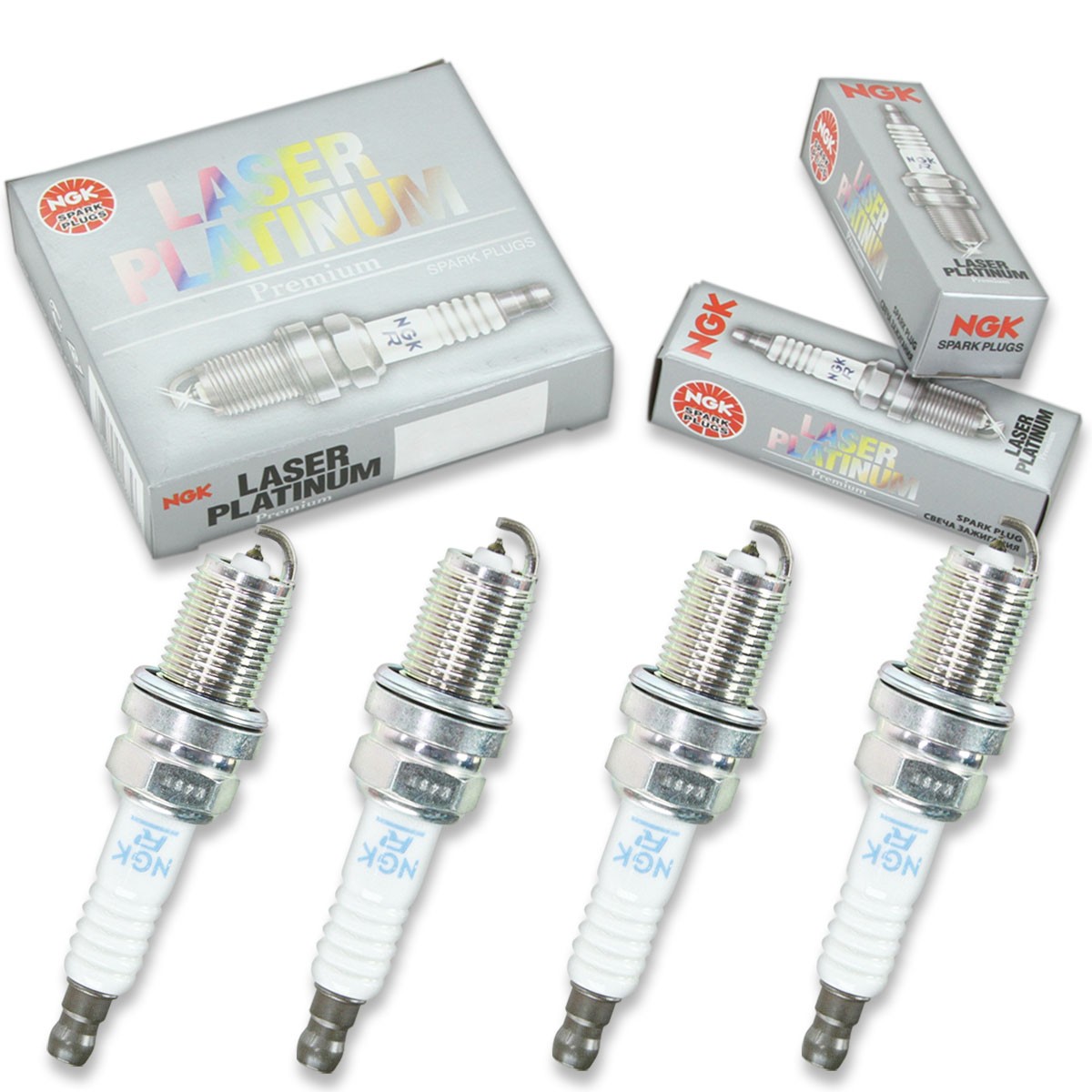 4 pcs NGK Laser Platinum Spark Plugs for 1993-1995 Hyundai Scoupe 1.5L L4 - gb
