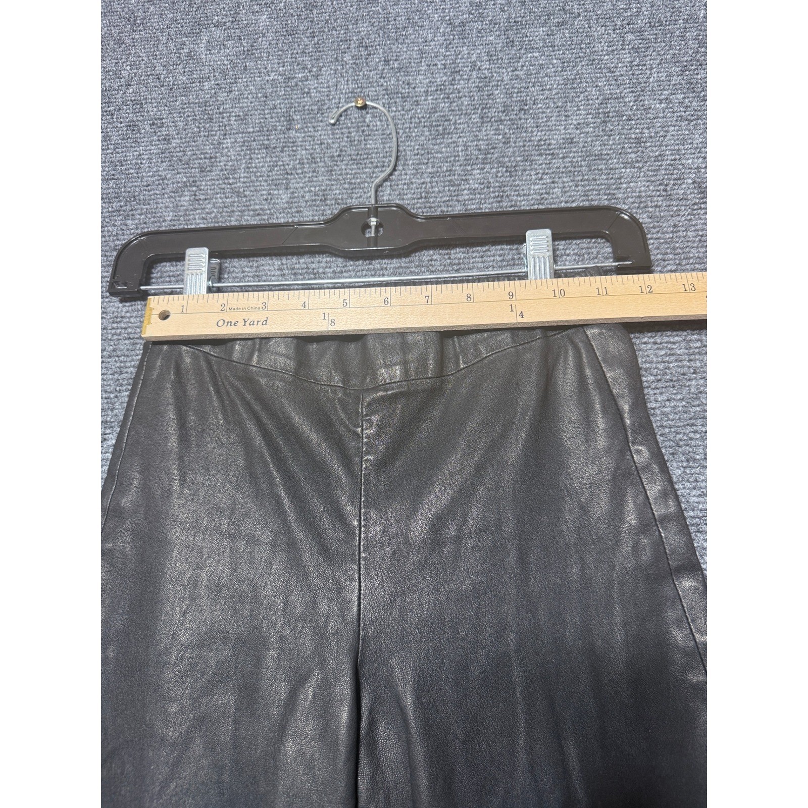 Theory Leather Leggings Women 0 Black Pull On Skinny Elastic Waist image 5