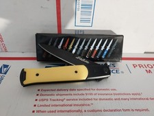 Tiger-USA 9" Spring Assisted Folding Stiletto Pocket Knife Yellow New - T6 205