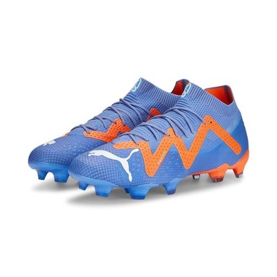 PUMA FUTURE ULTIMATE FG/AG, Blue Glimmer-PUMA White-Ultra Orange