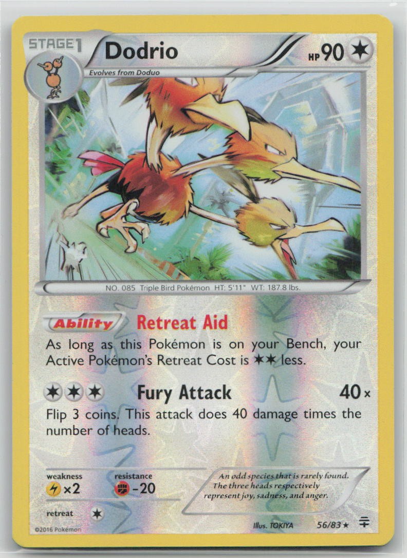Dodrio 56/83 Rare Generations Pokemon Reverse Holo Lightly Played